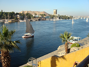 Sunset Luxor Nile River