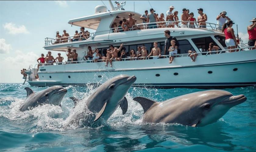 dolphin swimming hurghada